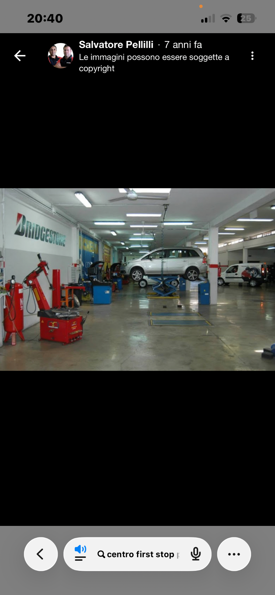 Officina con ponti sollevatori e area gommista